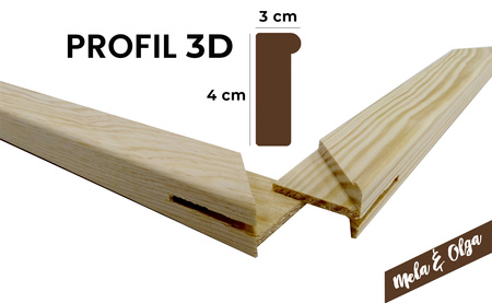 Podobrazie 3D Len-bawełna 450g płótno malarskie 140x190